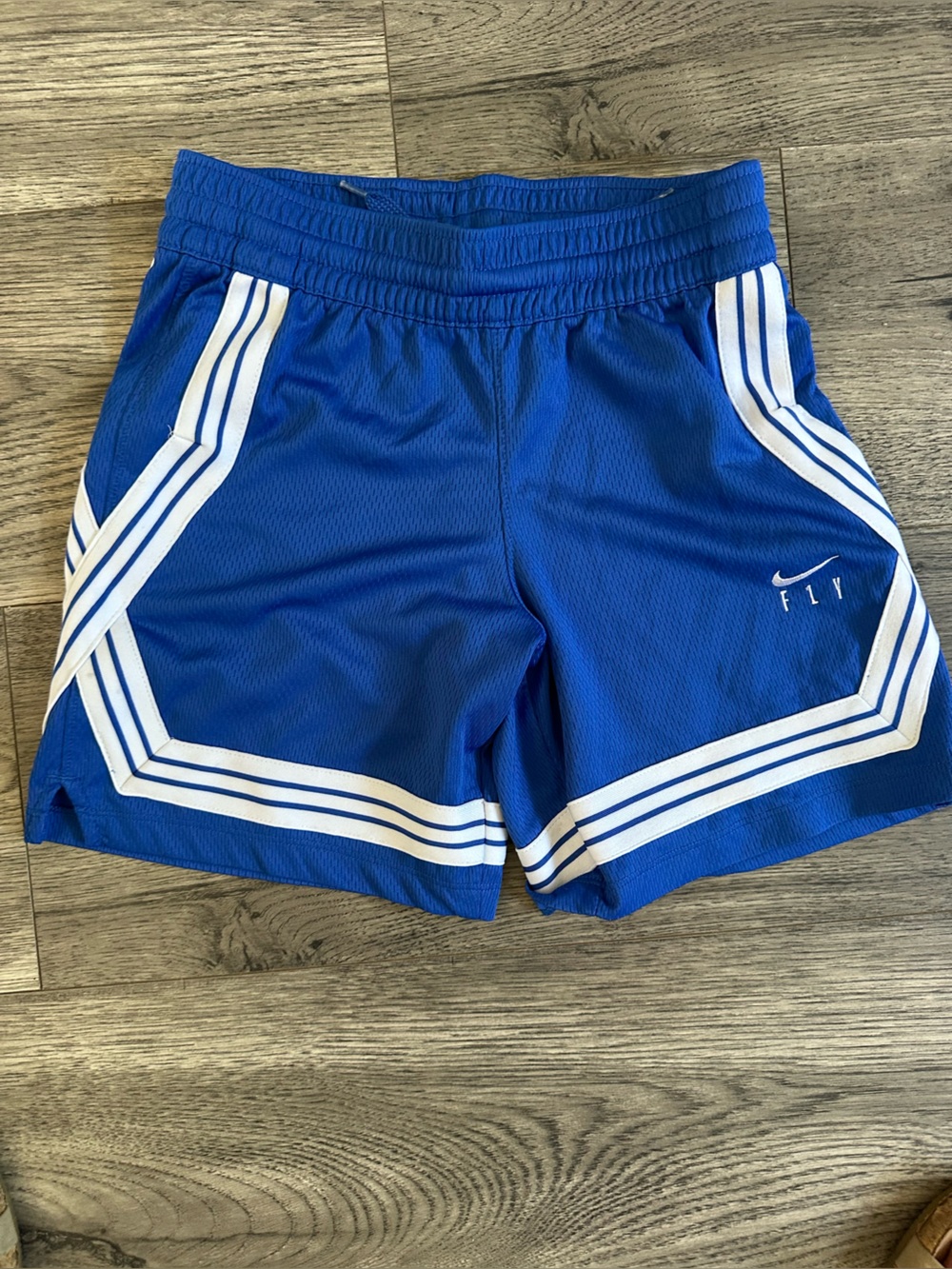Nike Blue and White Kids Athletic Shorts